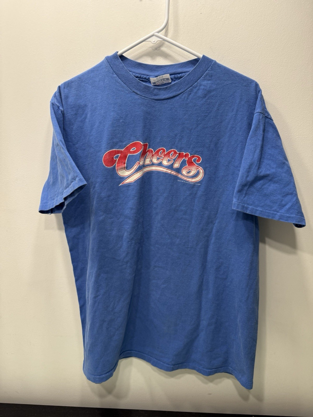 Vintage Cheers TV Show Paramount Pictures Blue Single Stitch T Shirt Men XL