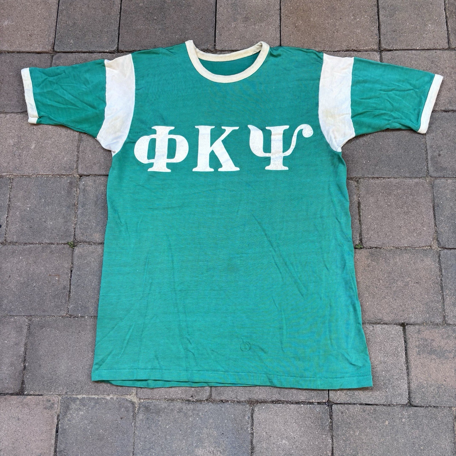 1960S Phi Kappa Psi Jersey Fraternity Front Embroidery Size M/L Rayon Blend
