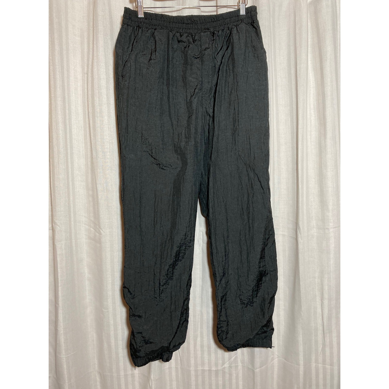 Vintage Christian Dior Monsieur Black Nylon Track Pants Mens Medium Joggers