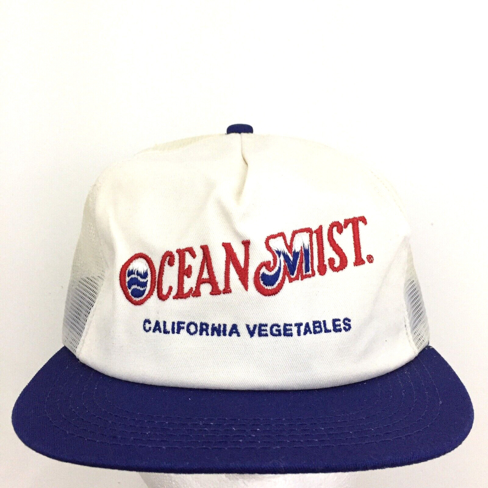 Vtg Ocean Mist California Vegetables K-Products Hat USA Mesh Snap Back Ball Cap