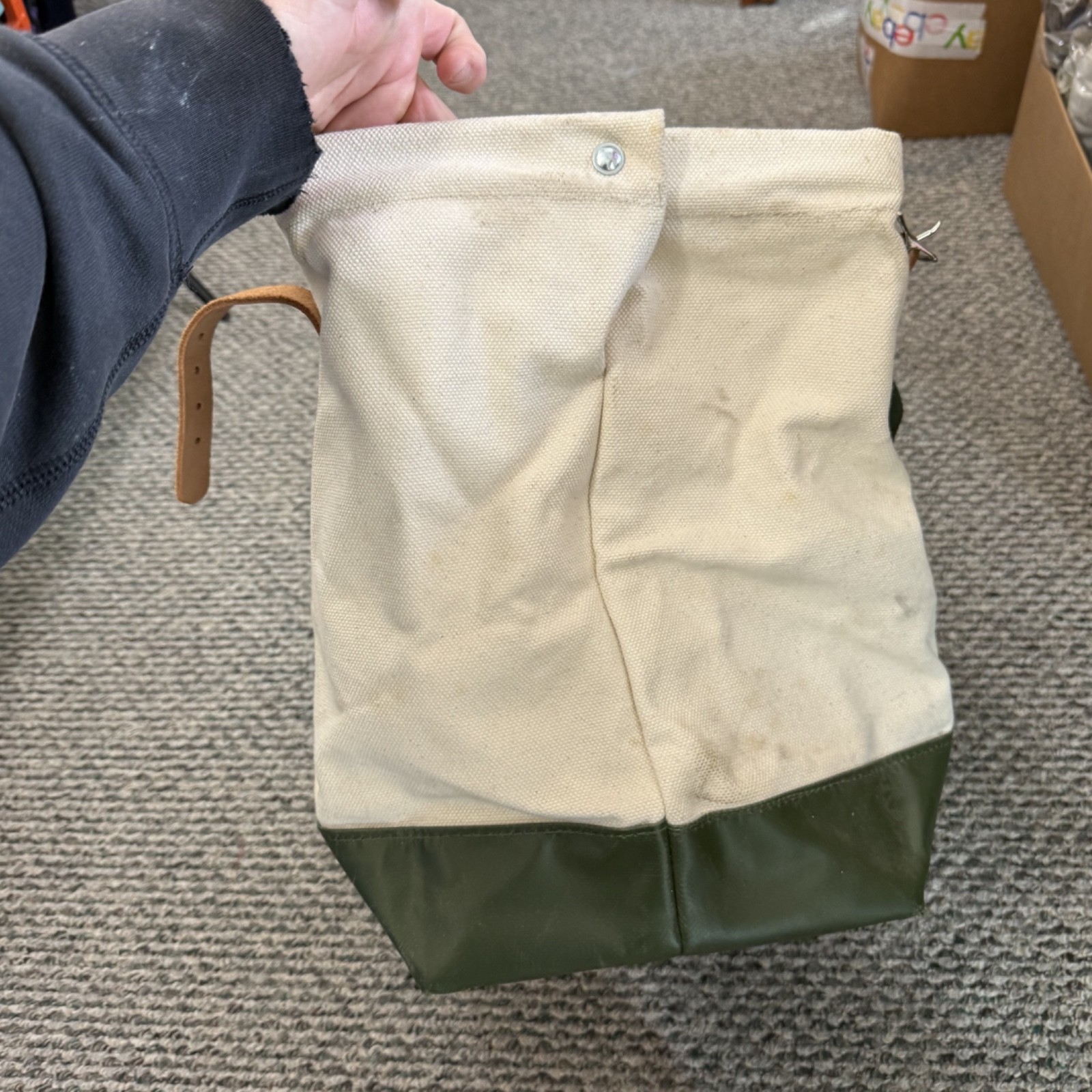 Vintage US Marked Luggage, Money, Tool Canvas Carry Bag, Mail Bag 1950s – 60s