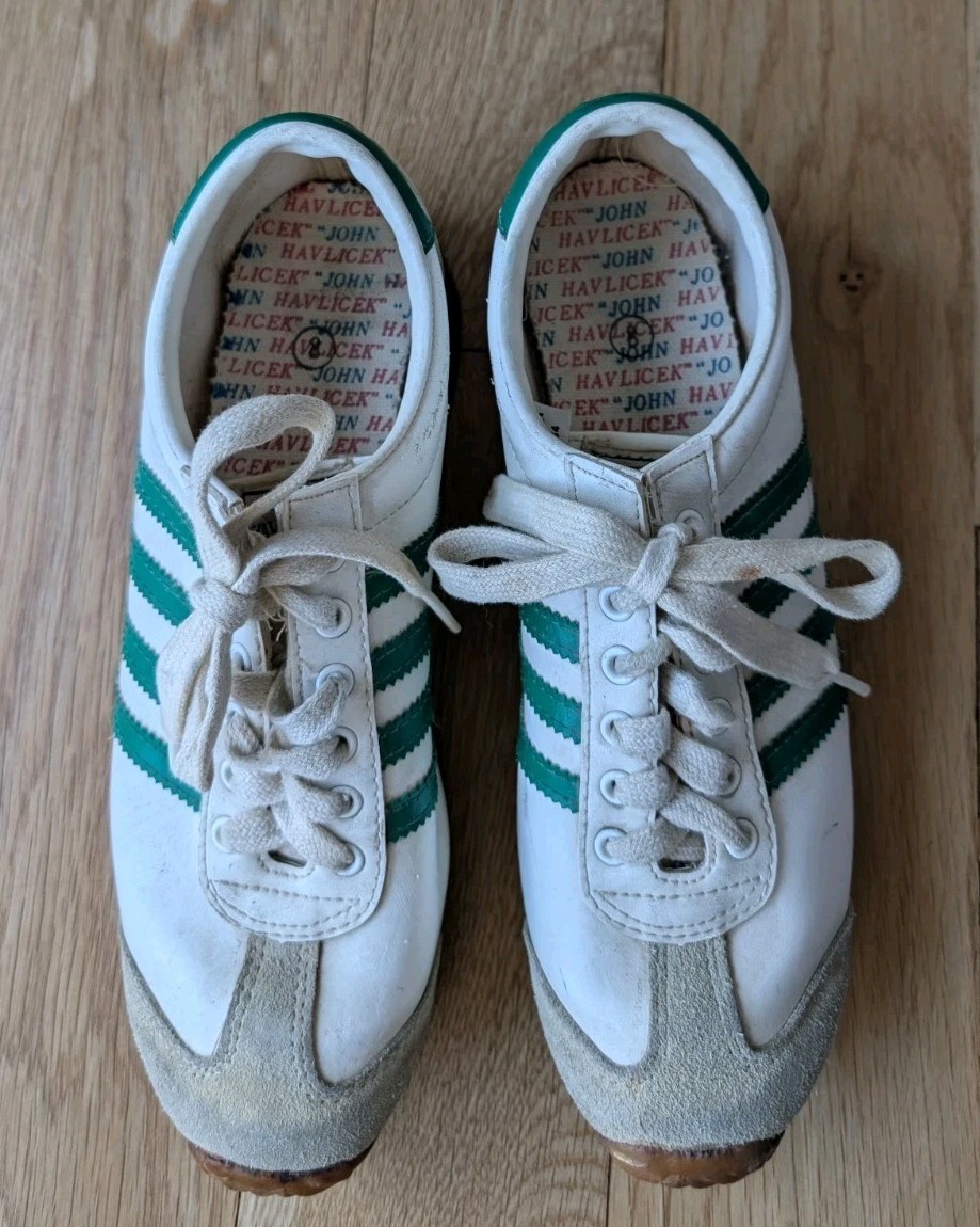 Vintage John Havlicek Superstar Pro Men Sz 8 Green White Basketball Korea Shoes