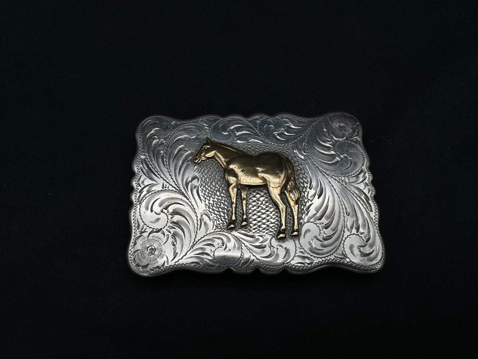 Vintage Diablo Sterling Silver Belt Buckle, 3 1/2″ x 2 1/2″, 71 grams
