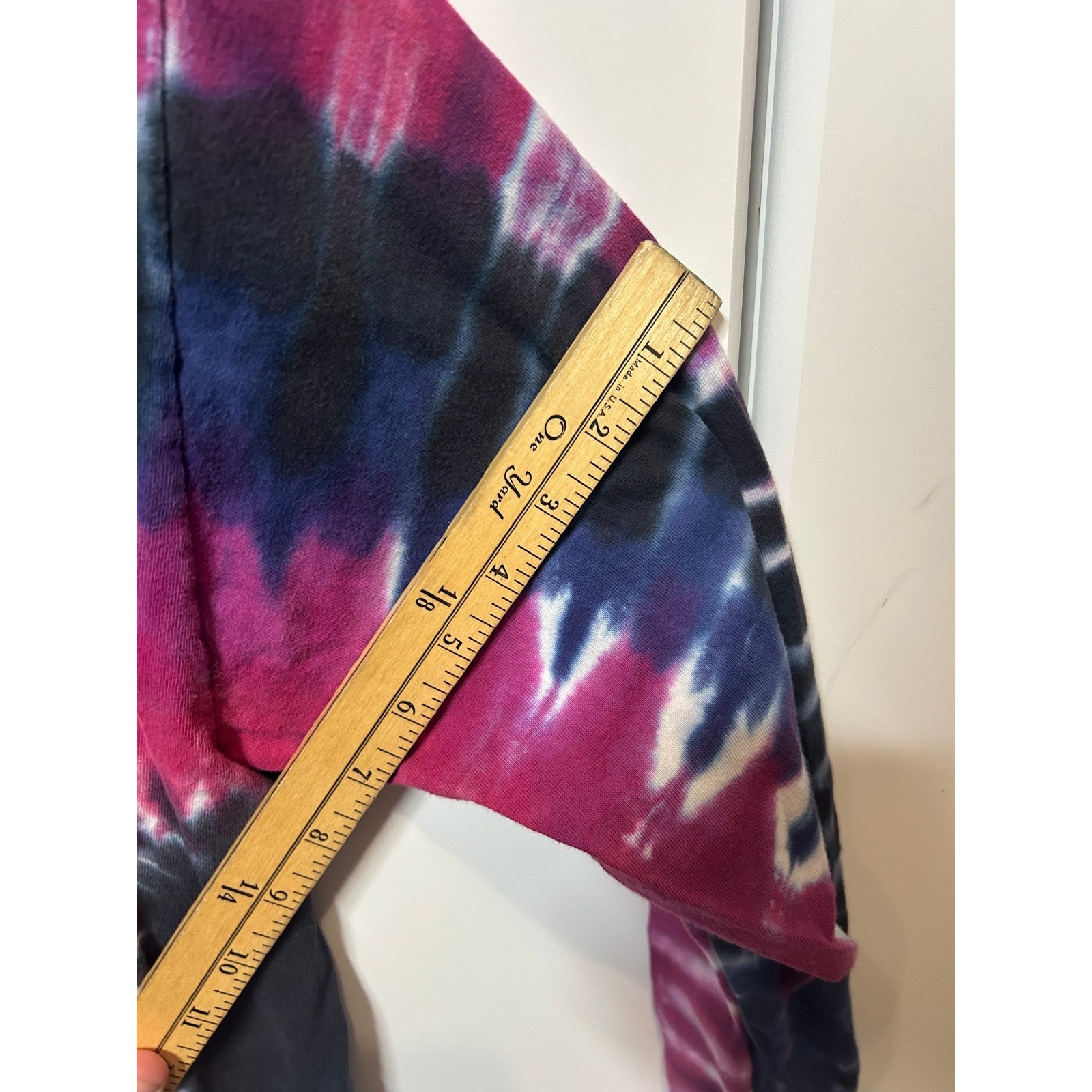 Vintage Hanes Beefy-T Tie Dye Long Sleeve Shirt Mens XXL Magenta Purple 90s Tee