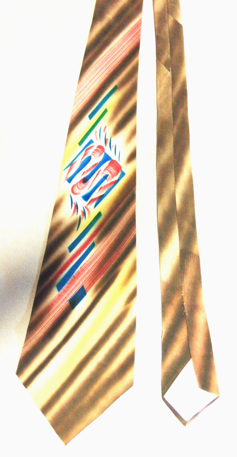 NOSWT Vtg 1940-50’s Hand Painted in California Abstract JC Penney’s Neck Tie