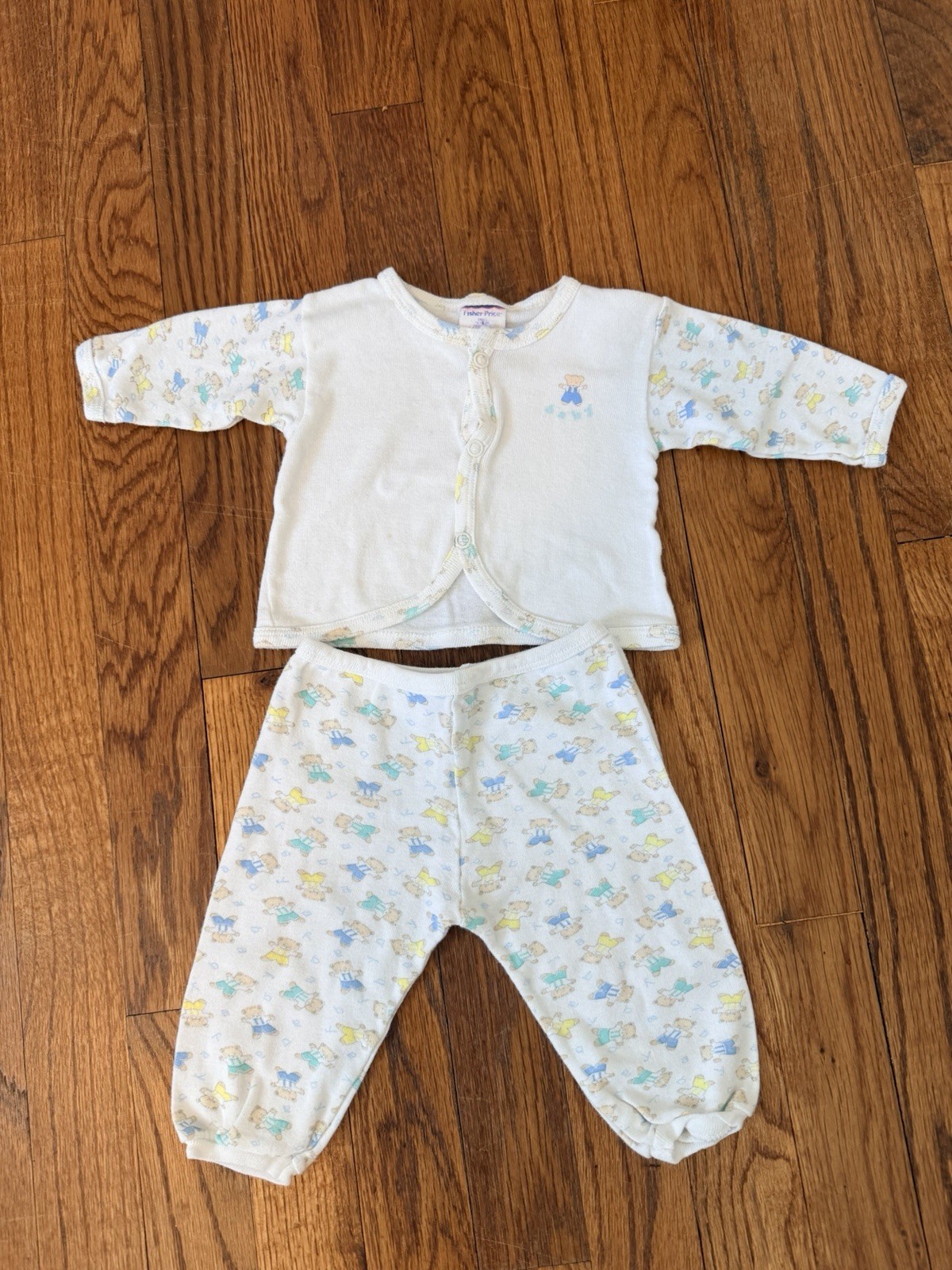 Vintage Fisher Price 2 Piece Outfit 14 Lbs Baby Bears