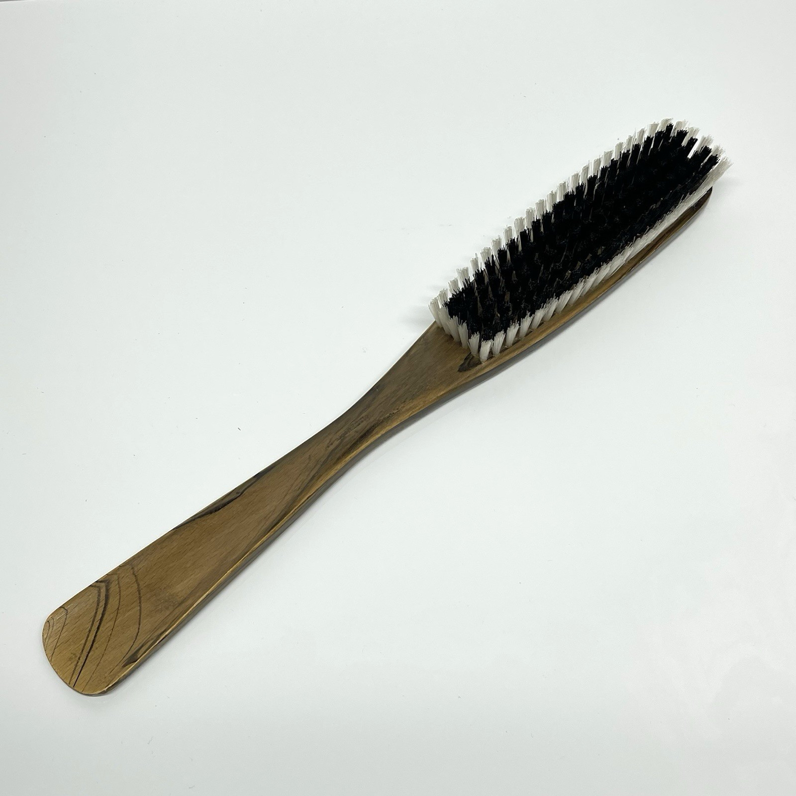 Vintage 16″ L Wooden Lint Clothes Brush With Built In Shoe Horn Made in Poland