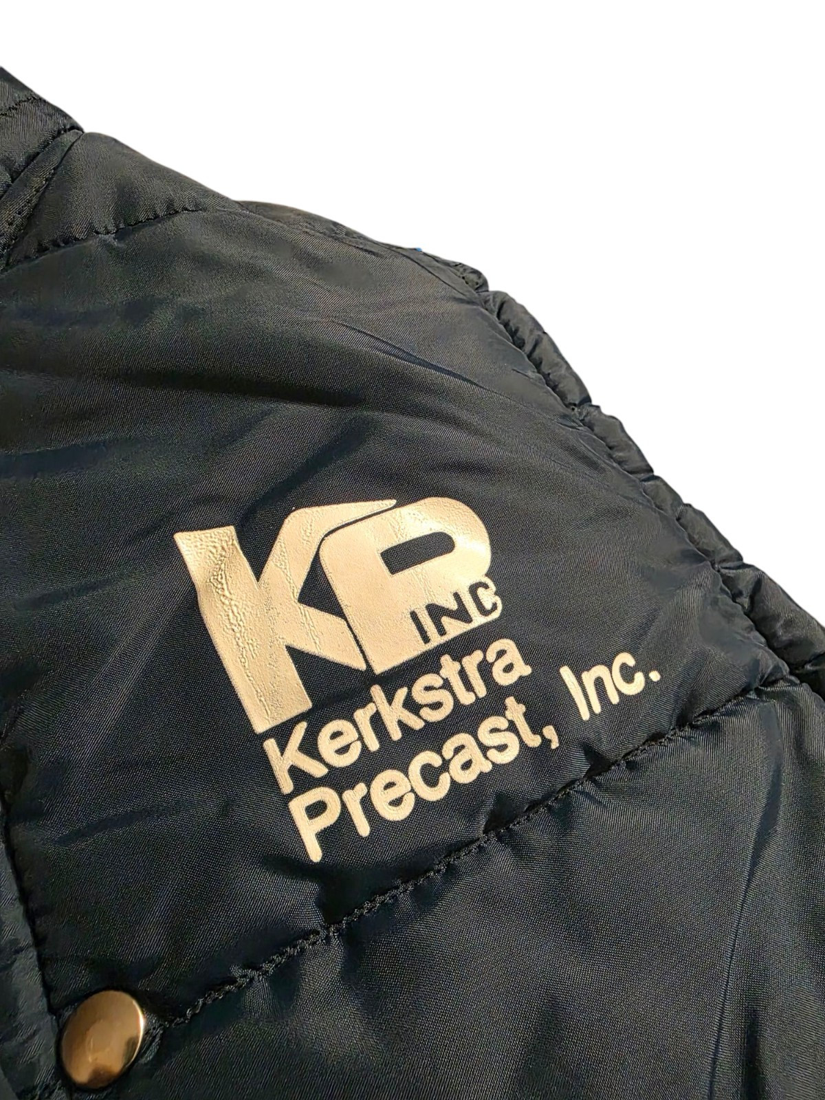 Pla-Jac by Dunbrooke Vintage Puffer Vest Men’s Blue Large Kerkstra Precast *READ