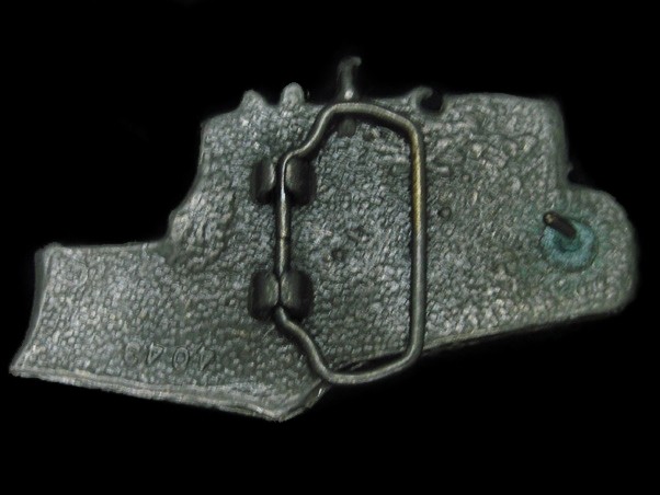 TG09172 VINTAGE 1970s **TRACK-TYPE BULLDOZER** HEAVY MACHINERY BELT BUCKLE