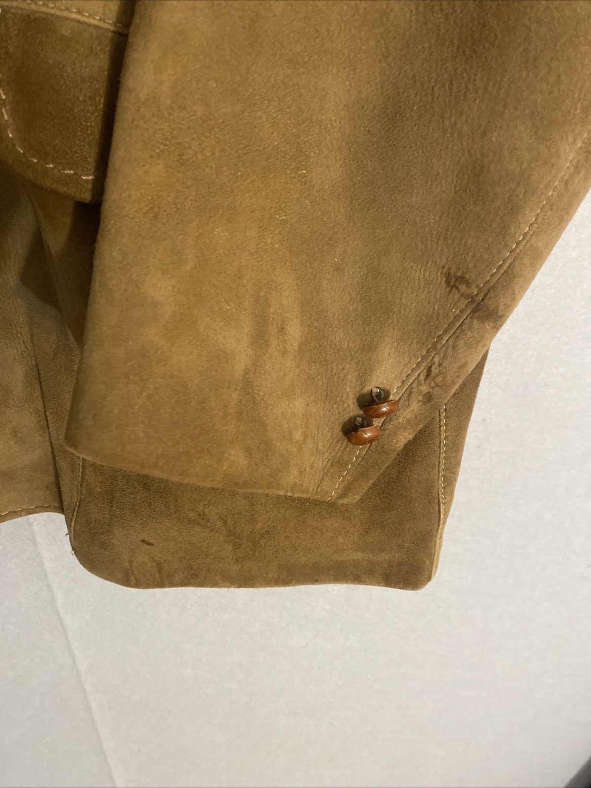 Vintage 1960s DuPont Quilon Soft Leather Jacket Faux Fur Lined Size 40 Stitched