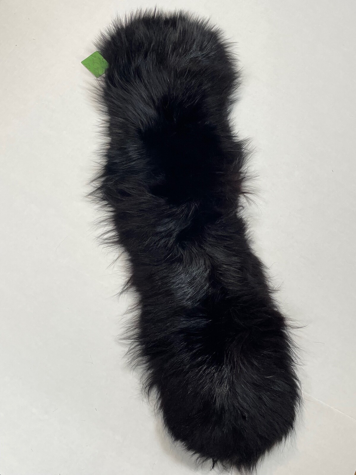 FUR NECK SCARF STOLE Black PISKI WARMER CLOSURE VINTAGE 40’S 50’S 28″ X 7″