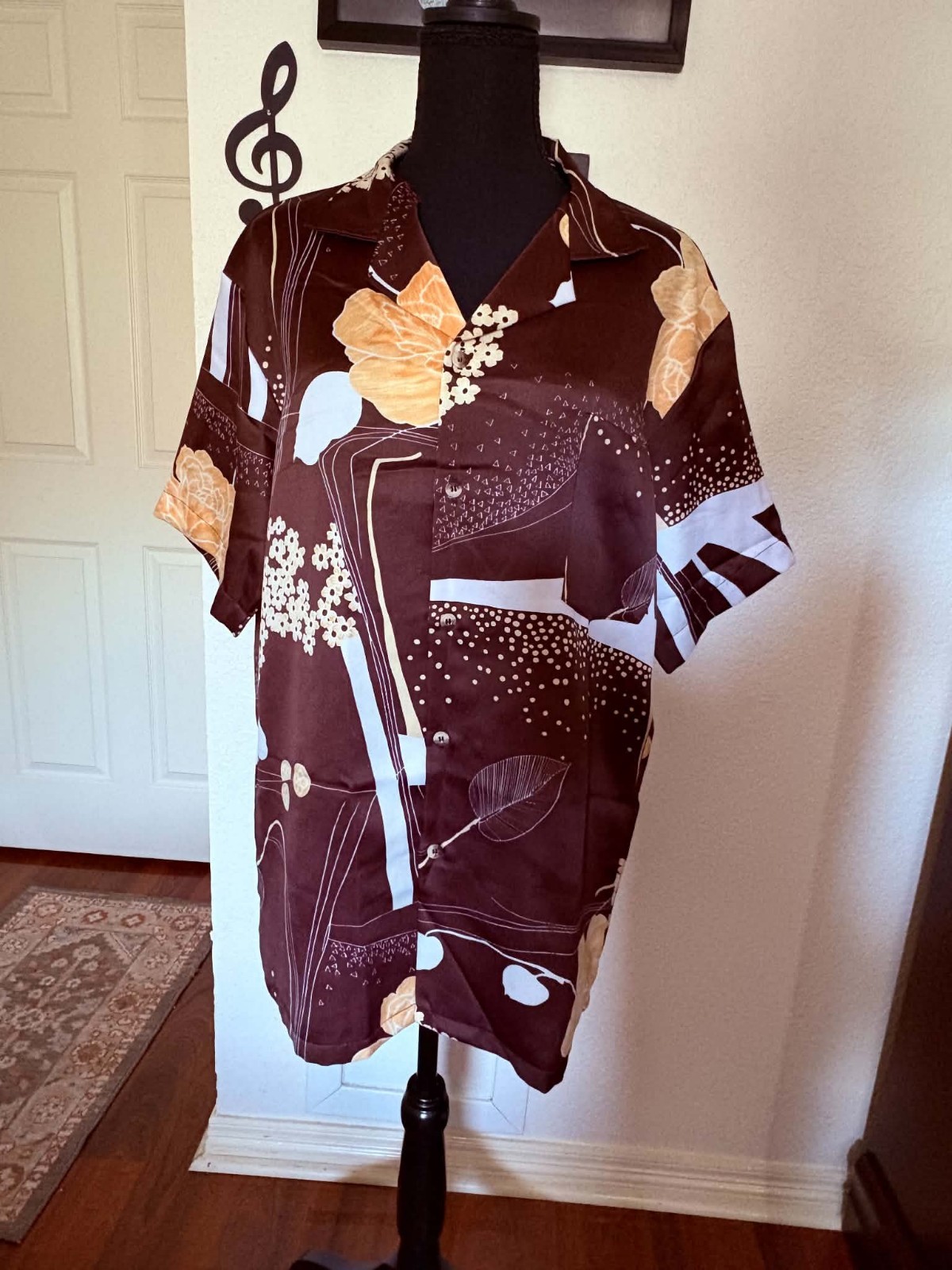 1960s Don Giovanni Hawaiian Shirt Size XL DISCO Style Made In America