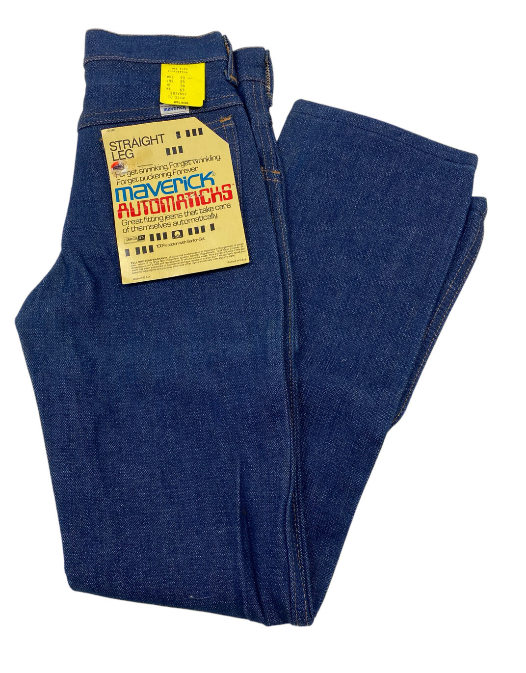 Maverick 80S AUTOMATICS Deadstock Denim Blue Western Jeans Boys 10 Slim