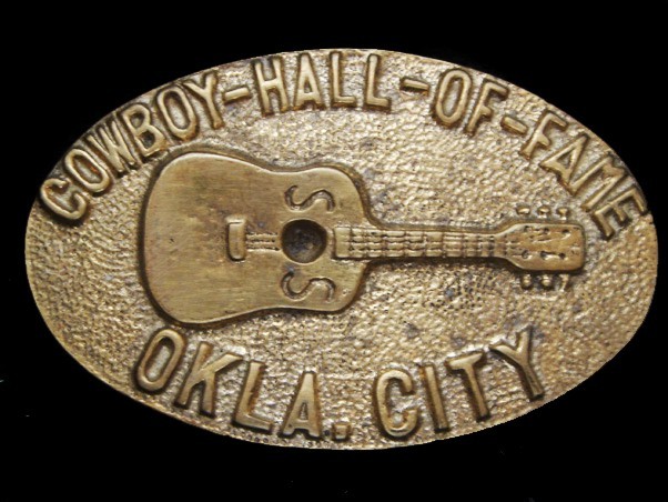 NF09161 *NOS* VINTAGE 1970s **COWBOY HALL OF FAME OKC** SOLID BRASS BARON BUCKLE
