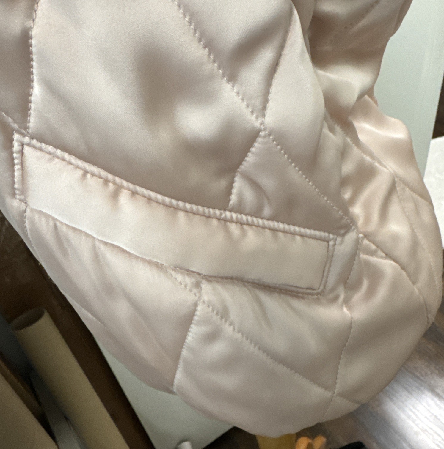 Vintage Classic Coach Quilted Bomber Style Jacket Womens -Small -Soft Pink