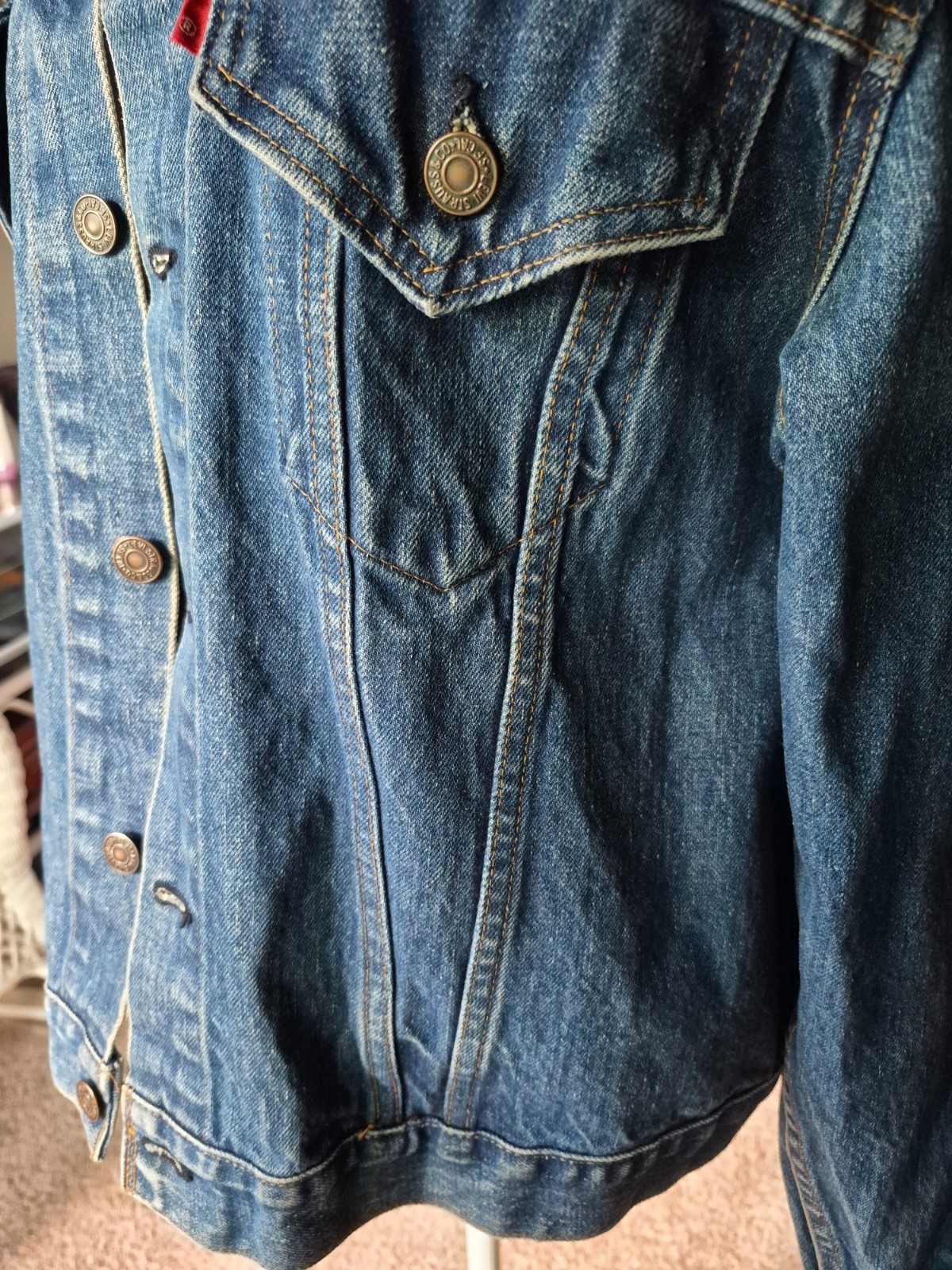 Rare Vintage Levi’s Type III Trucker Jacket Blank Tab Blank Buttons Art Denim