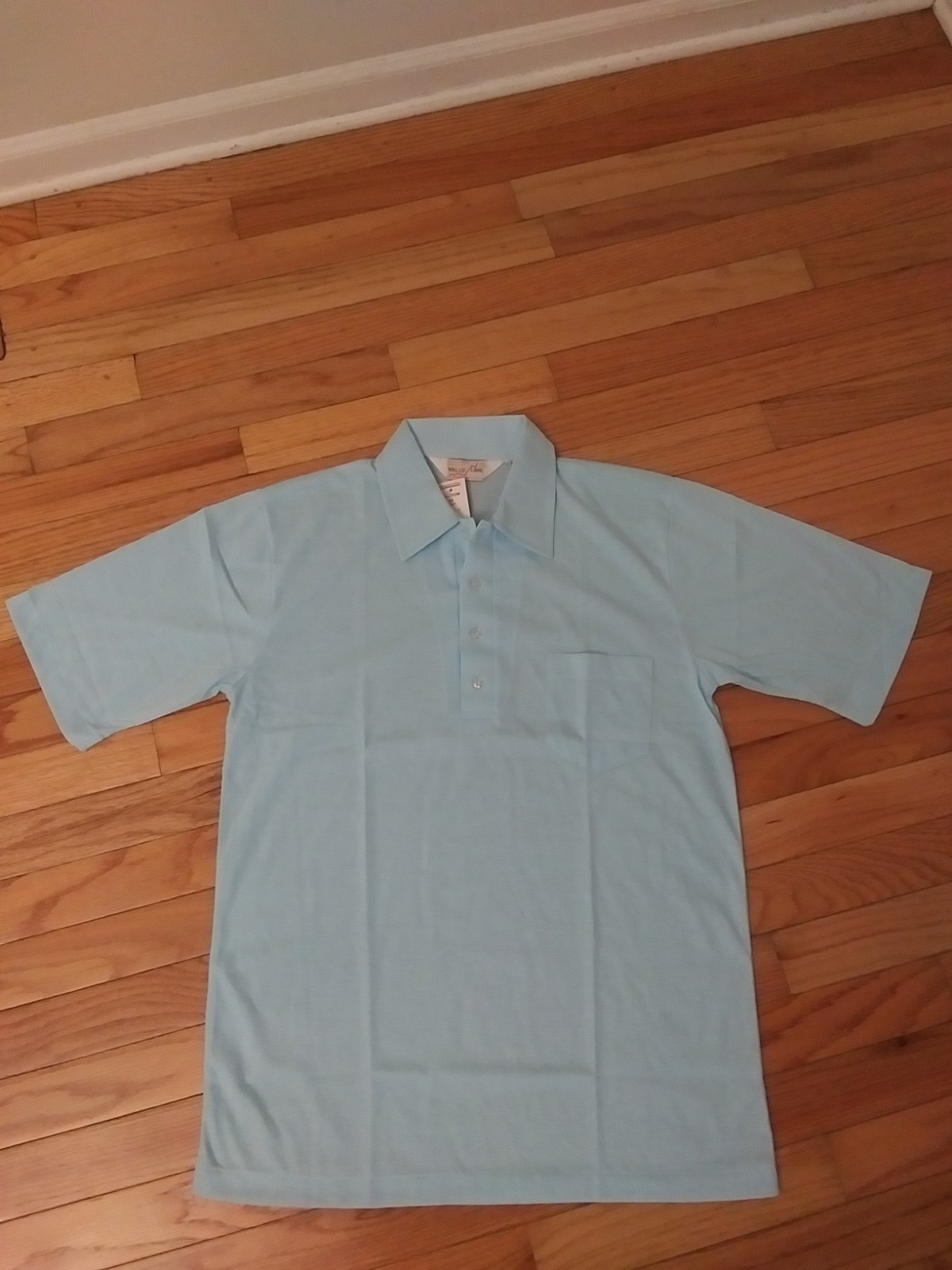 Montgomery Ward Value Line Vintage 1970’s Men’s Light Blue Shirt NOS Size M