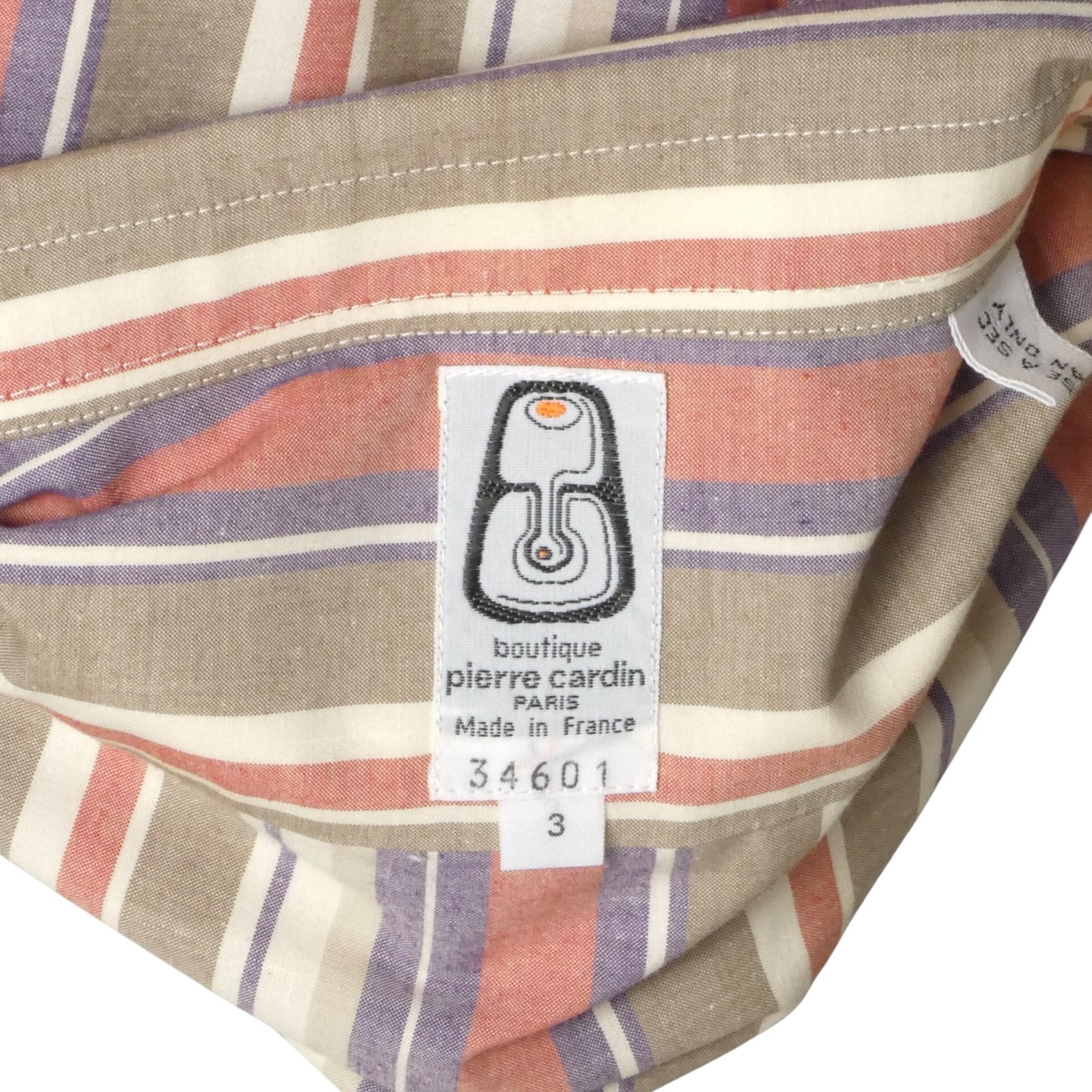 PIERRE CARDIN – 1980s Striped Cotton Jacket, Size Large