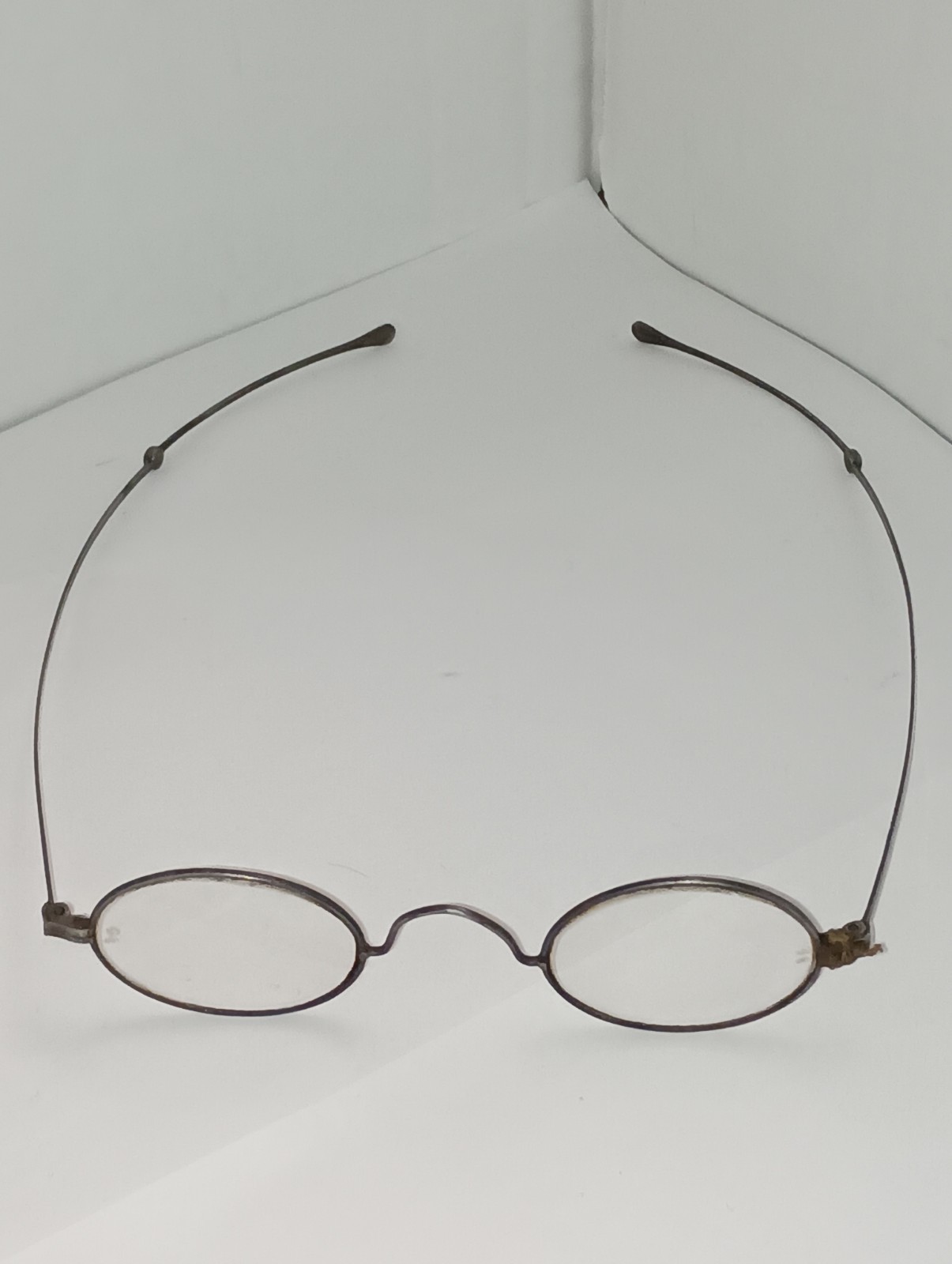 Antique Early 1900s Eyeglasses Folding Temples Oval Lenses Restoration Project