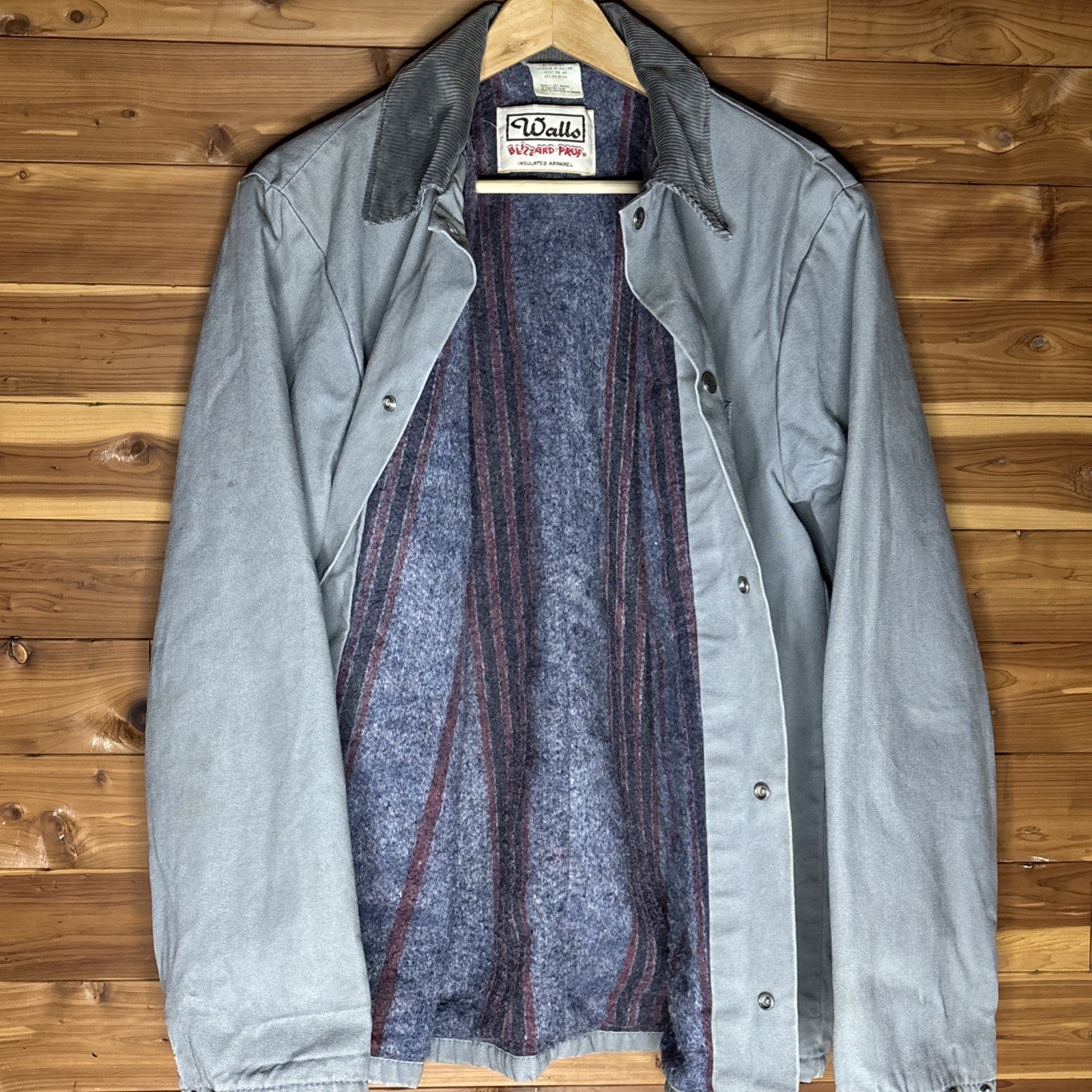 Vintage 80s Walls Blanket Lined Blizzard-Pruf Workwear Chore Jacket Size Medium