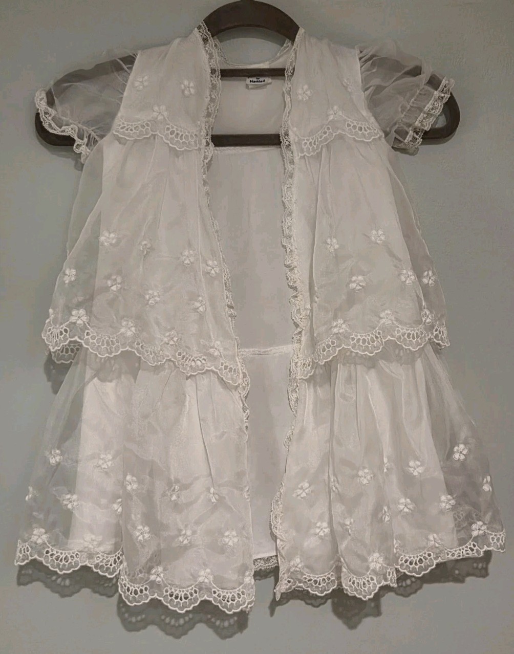 Madonna By Haddad White Christening Gown Robe Vintage 80s *READ*