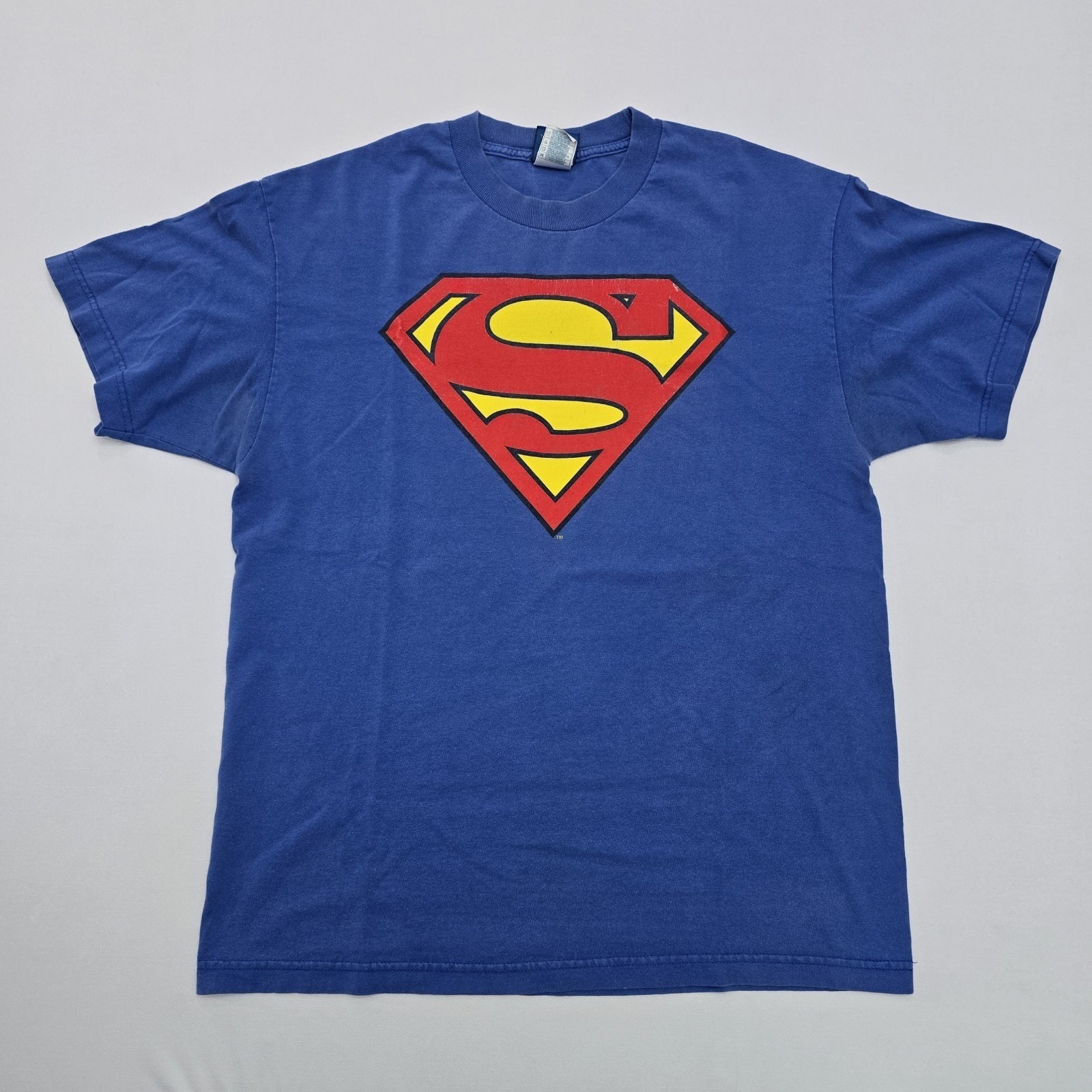 Vintage 2007 Superman T Shirt Blue Alstyle AAA DC Comics Graphic Tee Mens Large