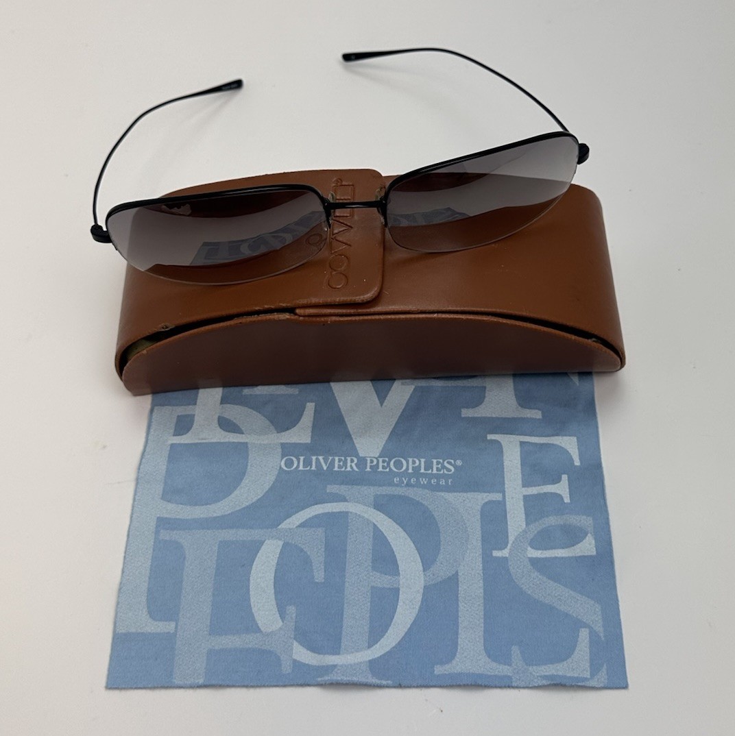Oliver Peoples Pre-Owned Sunglasses Silver Grey Black 62 18-135 Epic MBK Vintage