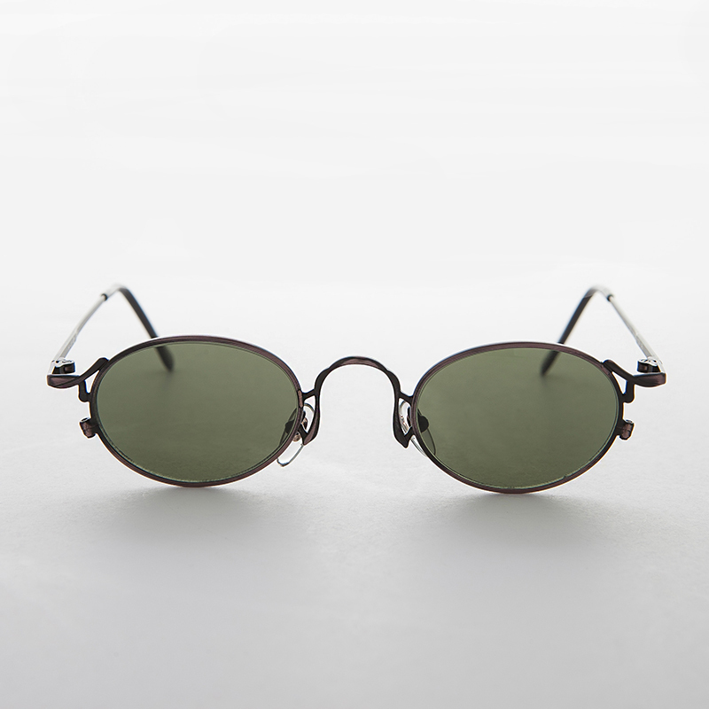 Oval Steampunk Victorian Vintage Sunglass Copper / Green Lens – Beatrice