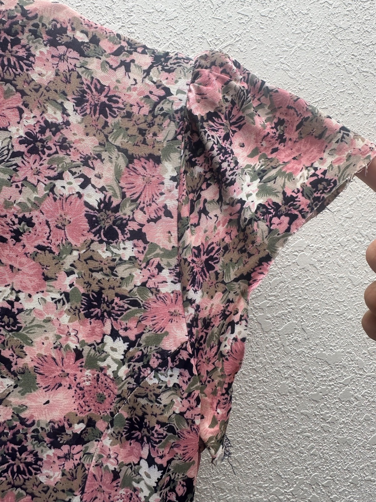 E.D. Michaels Vintage Pink and Blue Floral Dress with Pockets