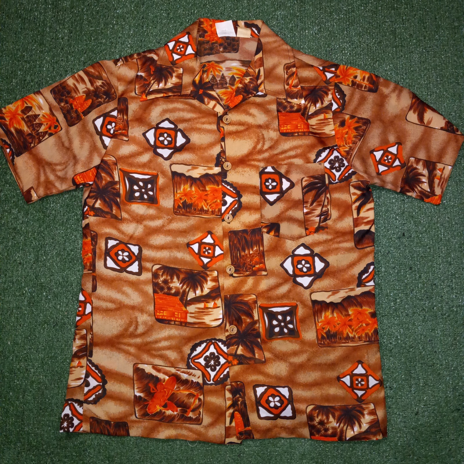Vintage Big Sur Hawaiian Shirt Short Sleeve 70s 80s (Mens Medium)