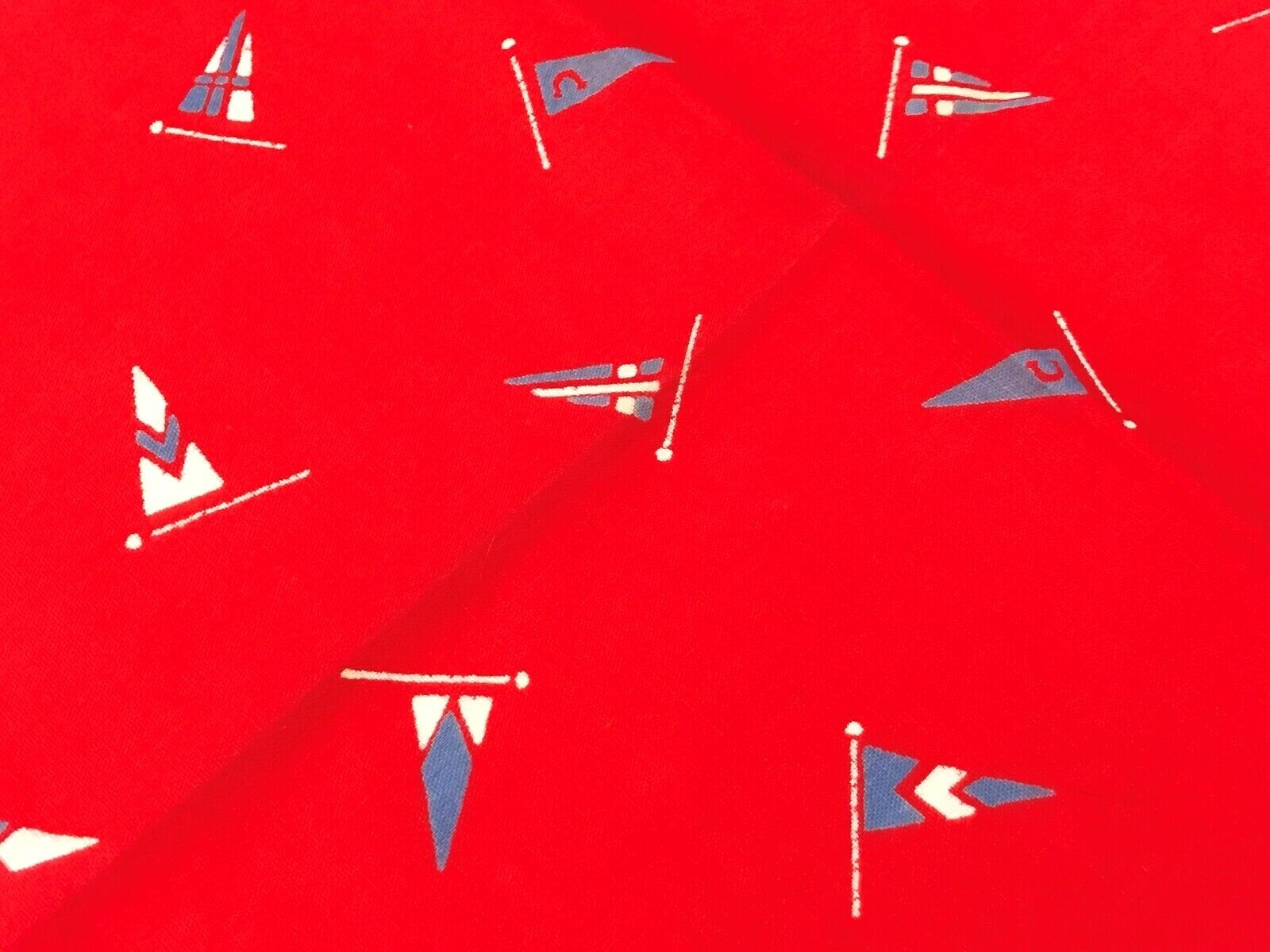 Color Fast Cotton RN14193 Sailing Boat Anchor Wheel Red Bandana Hankie Sailboat