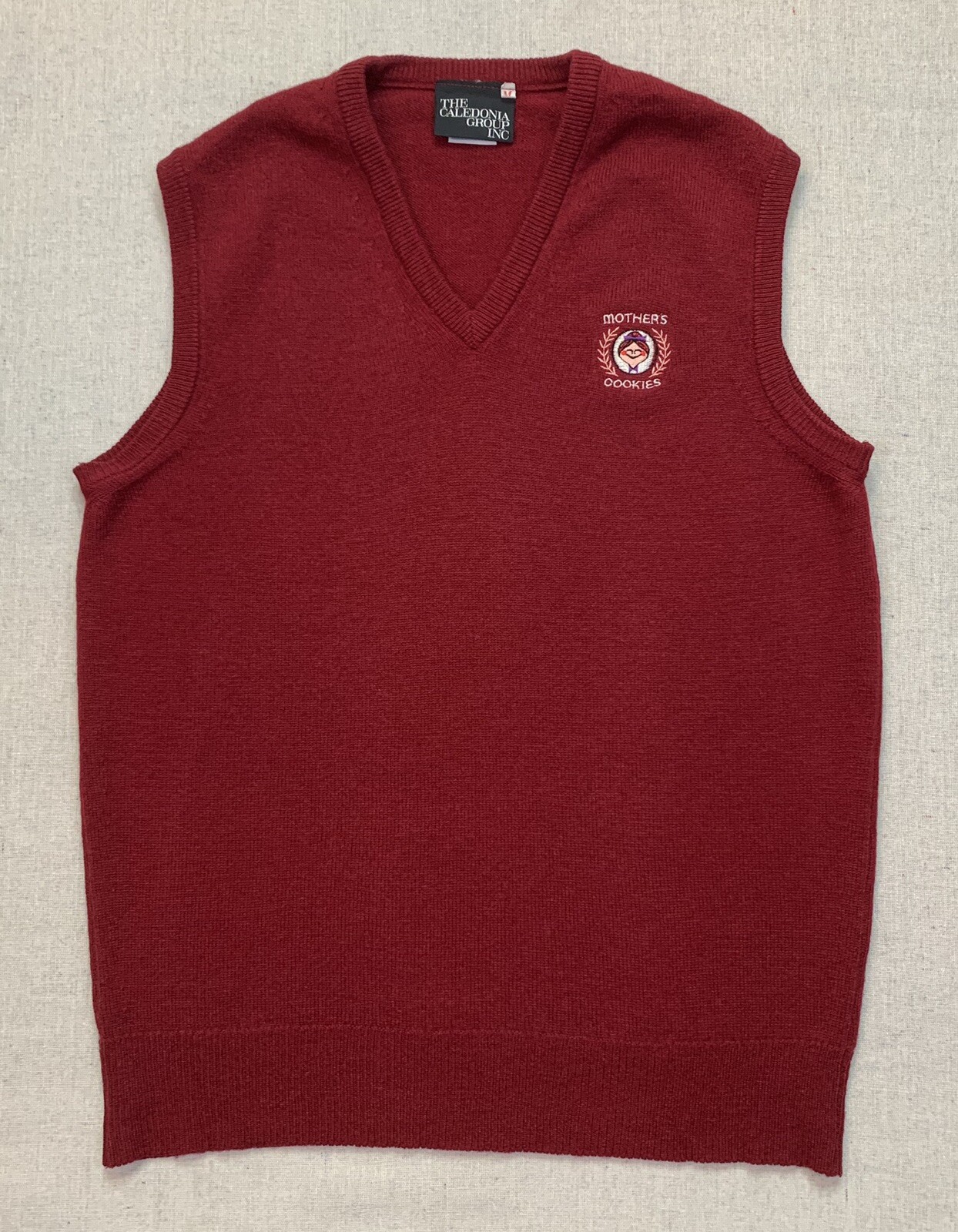 VTG Mother’s Cookie Company Men’s Medium M Caledonia Group Wool Sweater Vest