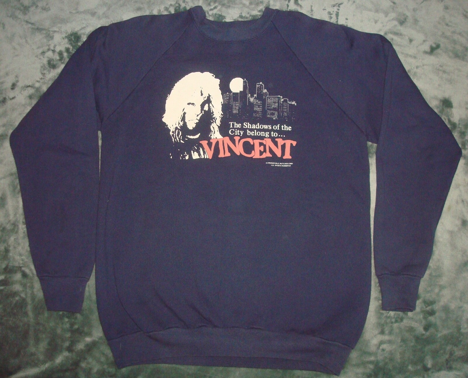 VTG 1990 VINCENT BEAUTY & THE BEAST TV SHOW SWEATSHIRT CREW NECK XL 90s PROMO