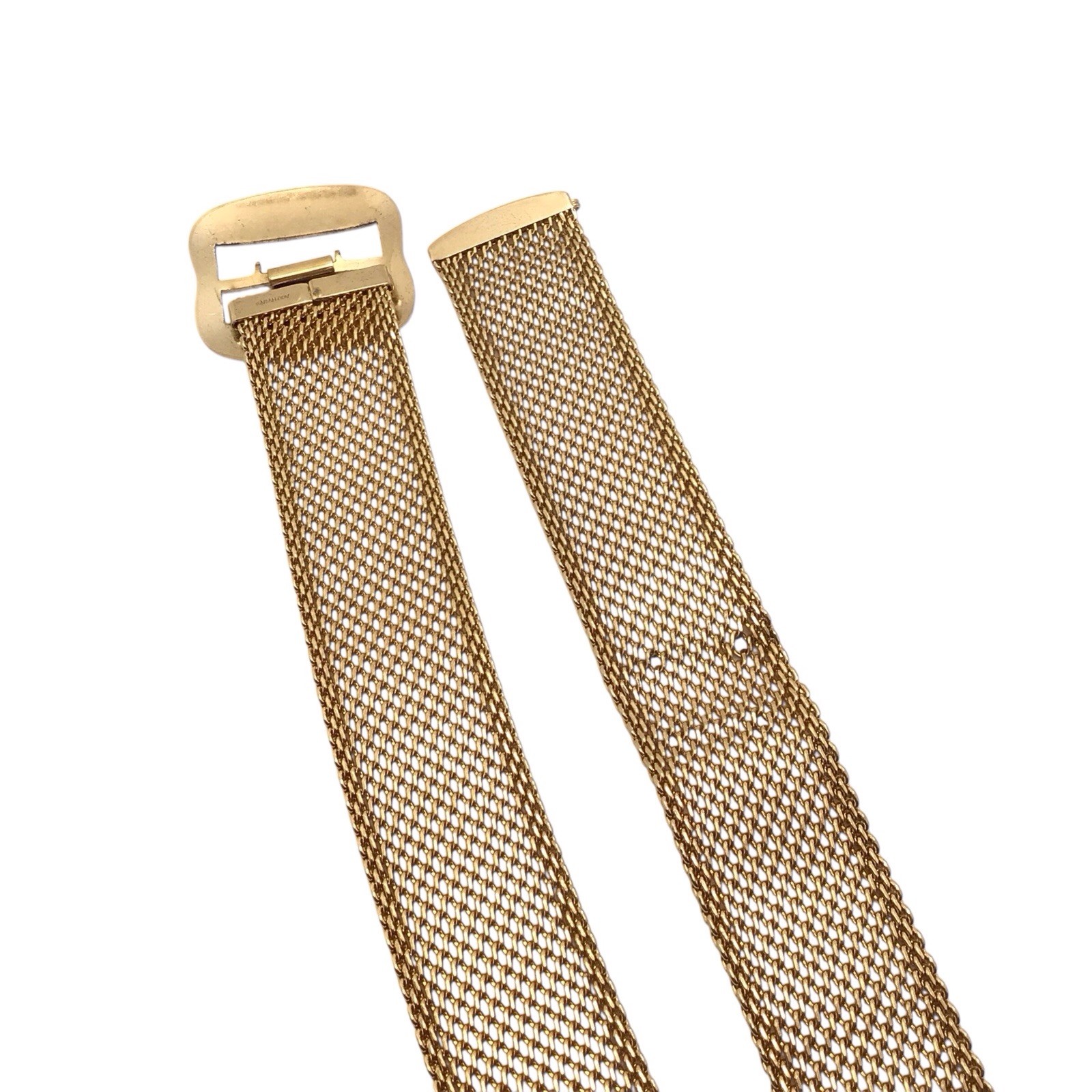 Vintage Sarah Coventry Gold Tone Mesh Belt 36” Chainmail Buckle Retro 1” Wide
